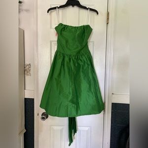 Lynn Lugo strapless silk formal mini dress - Green size 10